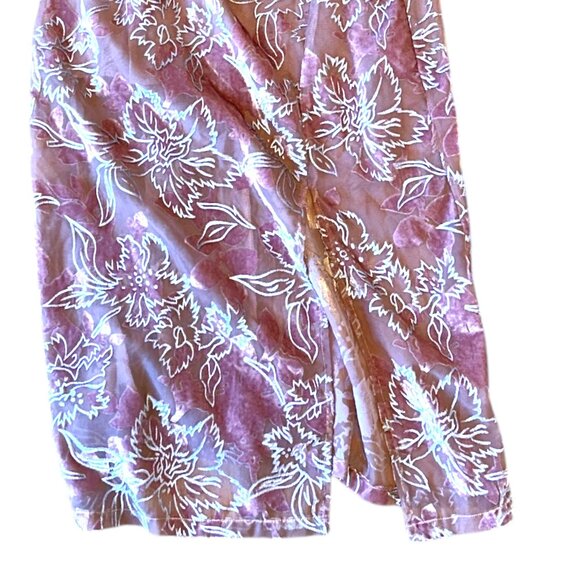 Lulus katrin mauve burnout velvet floral print midi dress - Picture 7 of 9